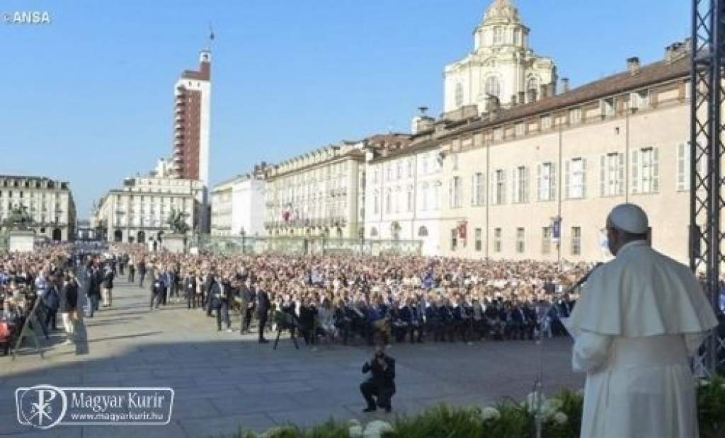Ferenc pápa beszéde a fiatalokhoz Torinóban: Haladjatok szemben az árral!