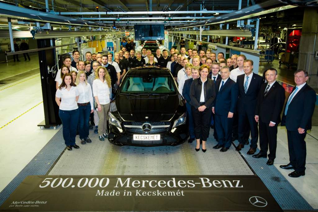 Elkészült az 500.000-dik autó a kecskeméti Mercedes-Benz gyárban