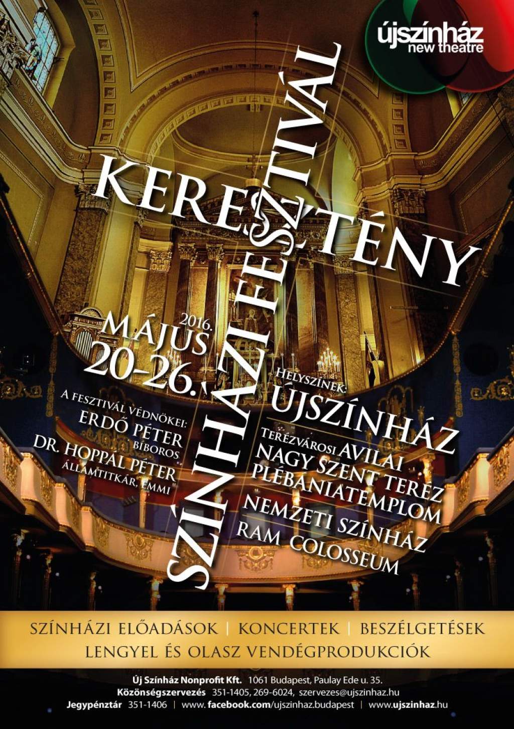 Május 20-tól Keresztény Színházi Fesztivál Budapesten