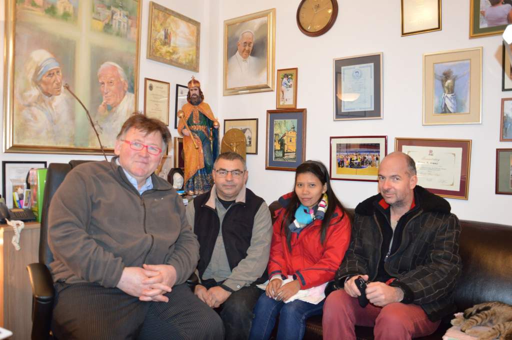 Borisz atya ortodox lelkipásztor osztott ebédet a Wojtyla Házban