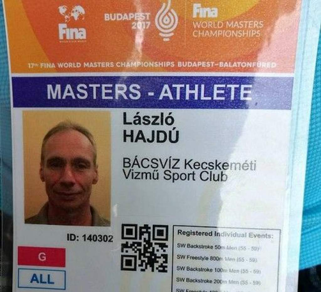 Hajdú László hatodik lett a magyarországi masters vizes világbajnokságon 3000 méteren
