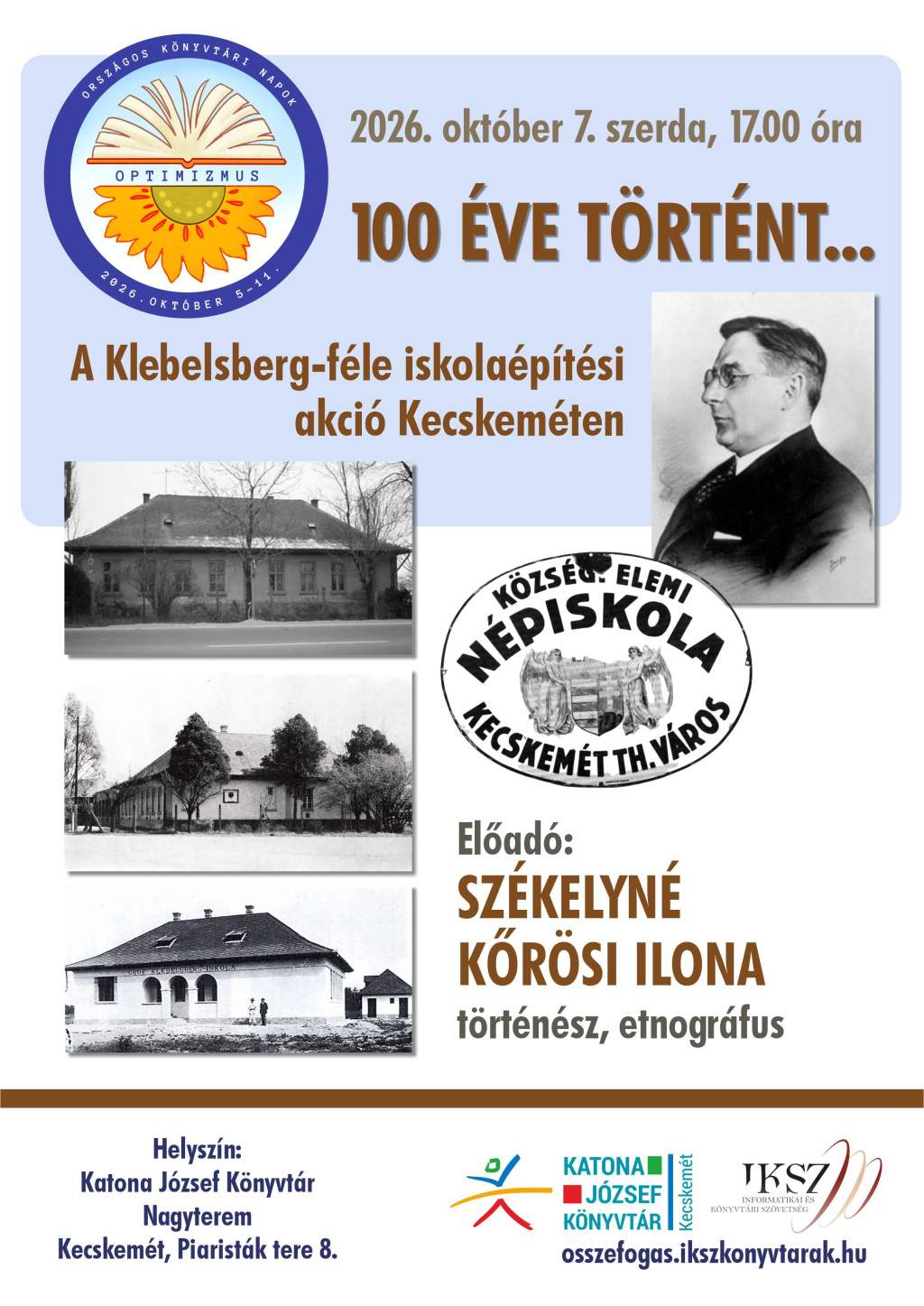 100 éve történt – A Klebensberg-féle iskolaépítési akció Kecskeméten