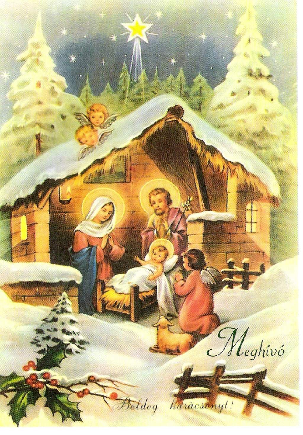 JÉZUS SZÜLETÉSE - karácsony levelezőlapokon