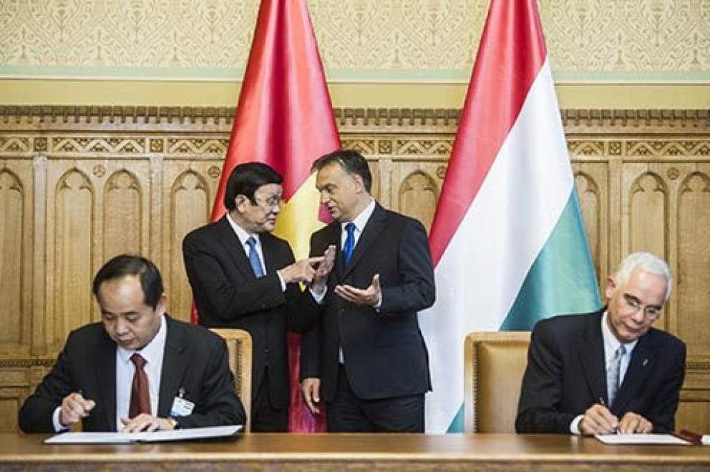A magyar–vietnami kereskedelem bővítéséről tárgyalt Orbán Viktor a vietnami államfővel