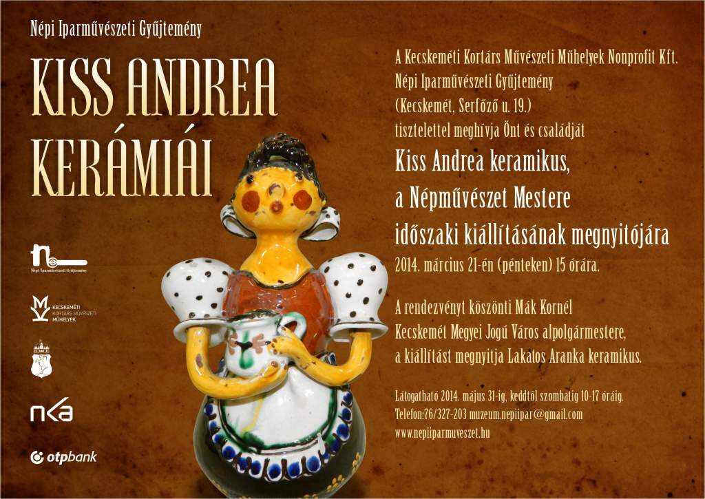 Kiss Andrea keramikus, a Népművészet Mestere időszaki kiállítása