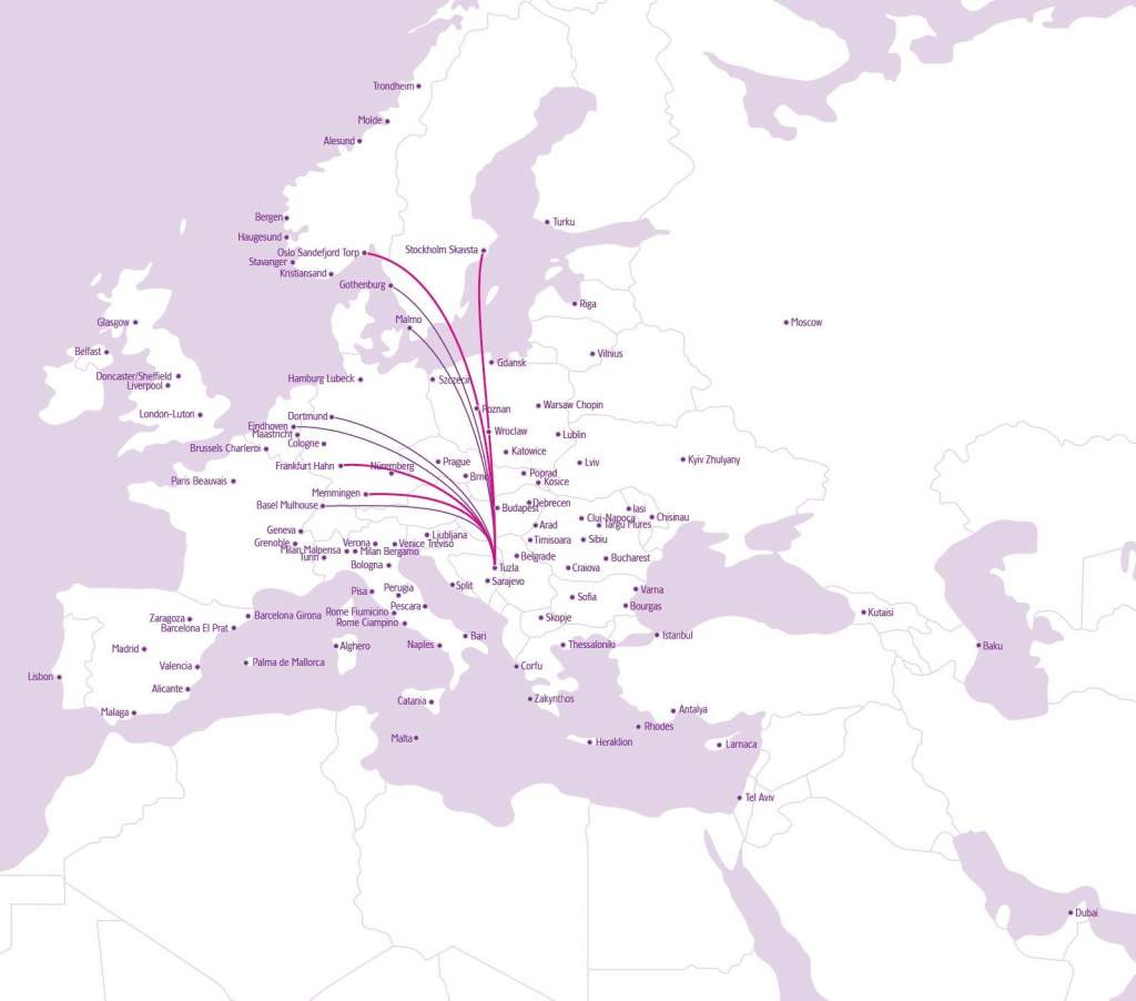 A Wizz Air Bosznia Hercegovinában nyitja meg tizenkilencedik bázisát