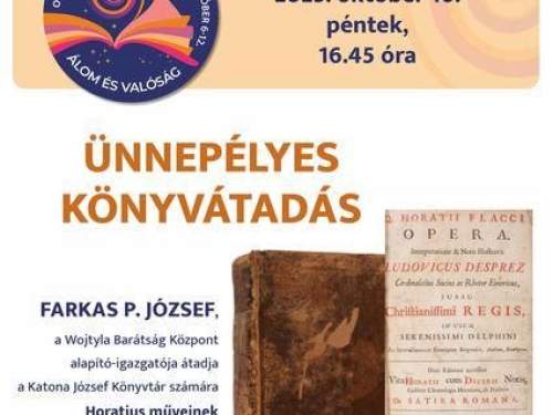 Ünnepélyes könyvátadás a Katona József Könyvtárban